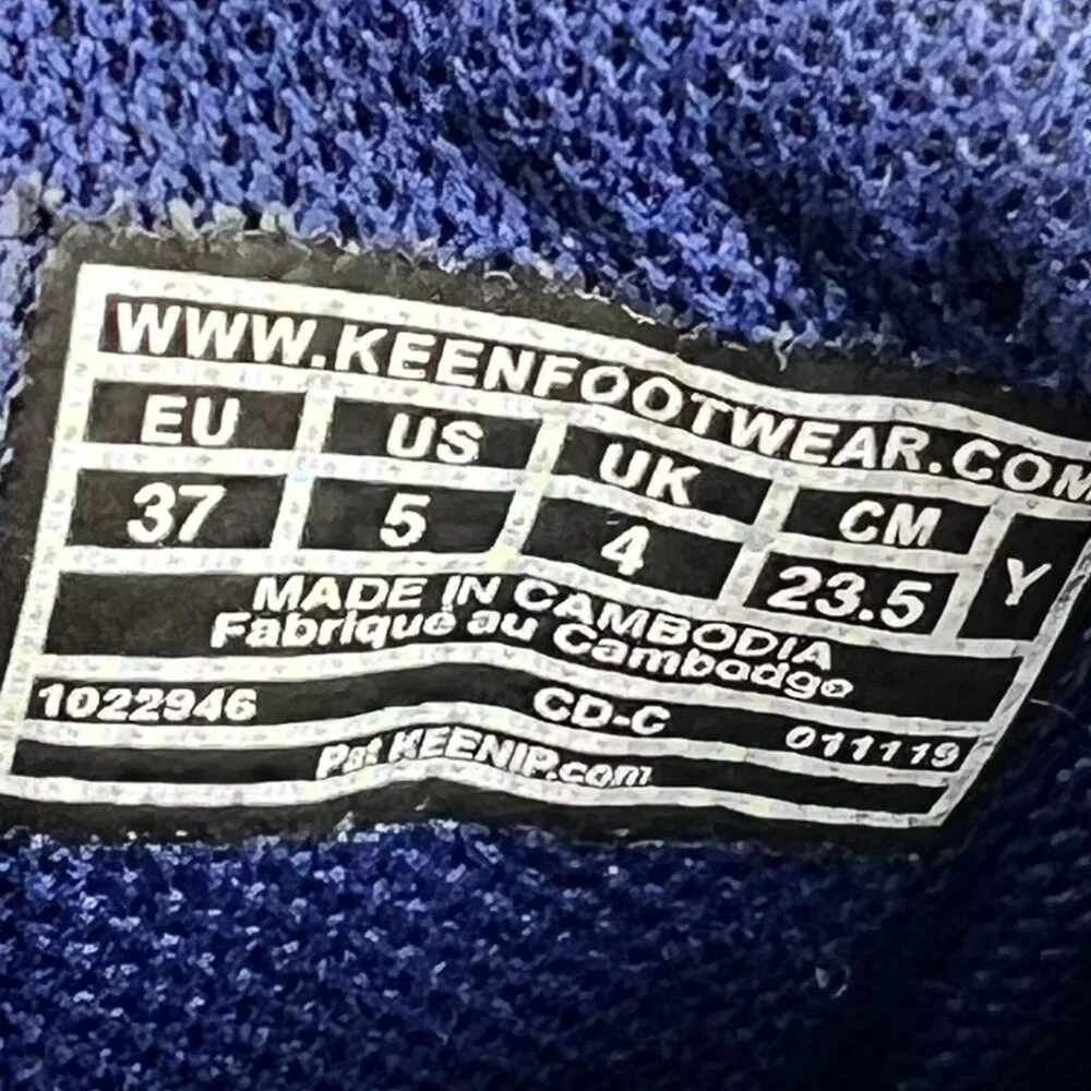 Keen Boys CD-C 011119 Blue Purple Lace Up Round Toe Low Size 5Y Athletic Shoes